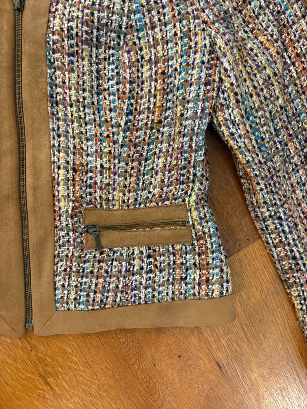 6 by Six Multicolor Tweed Jacket Size S - Picture 3 of 8